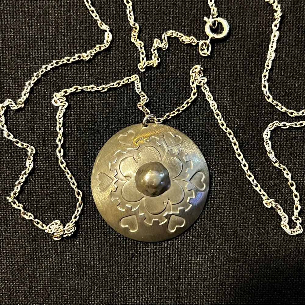 Medallion Necklace (sterling?)